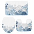 thumbnail image 2 of Summer Marine Life Bathroom Rugs Set Ocean Corals Coastal Starfish Sand Dollar Conch Non Slip Absorbent Soft Bath Mats 3 Piece Set with Bathroom Rug, U-Shaped Floor Mat, Toilet Seat Cover Large Size, 2 of 9