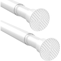 GHGSDH-2Pack White Tension Curtain Rods 31 to 62 Inch Small Curtain Rods No Drilling Short Tension Rod Adjustable Spring Curtain Rod for Windows Door Closet Pressure Rod