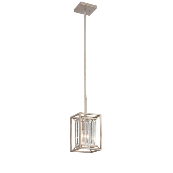 87430-AP-Designers Fountain-Linares - One Light Mini Pendant-Aged Platinum Finish