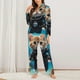 thumbnail image 2 of Balery Underwater Diving Cat Conjunto de Pijama con Estampado para Mujer, Conjunto de Dos Piezas con Manga Larga, Ropa de Dormir Suave con Bolsillos, Pijamas Cómodos-Large, 2 of 7