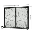 thumbnail image 4 of Fire Beauty Fireplace Screen with 2 Hinged Doors - Handcrafted Solid Steel Frame, Heavy Duty Metal Mesh & Powder Coat Finish, Spark Guard, 4 of 8