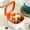 Orange, variant on 4 Compartment Spice Organizer with Lids and Spoons, Airtight Kitchen Storage Box for Countertop, Seasoning Container with Measuring Spoons
