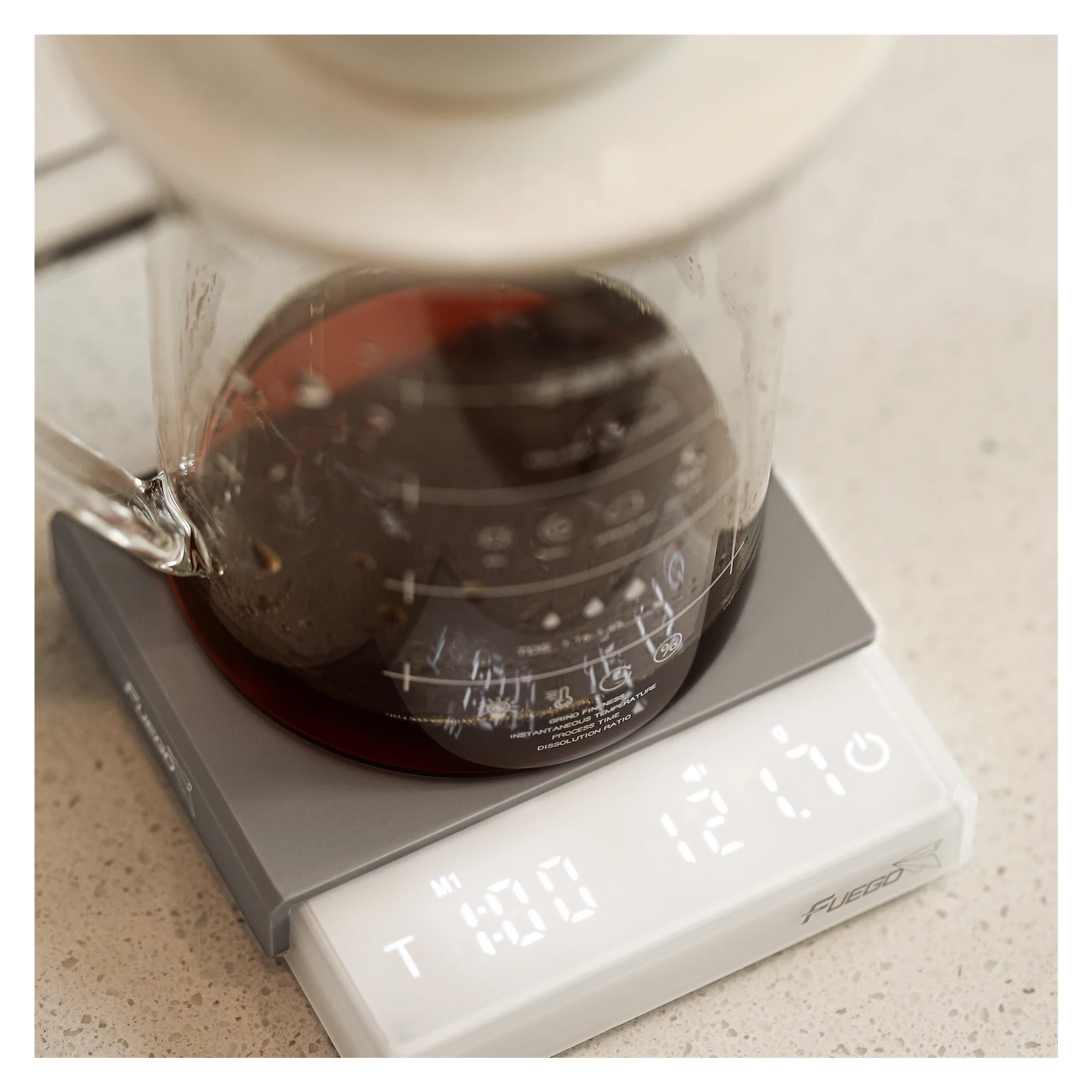 Kitchen Coffee Scale With Timer Rechargeable Digital Scale, 0.1g High Precision 3 Modes Drip Espresso Scale Barista Gift ,Simple Operation