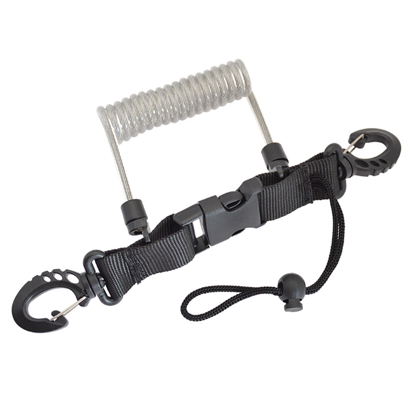Lanière Rétractable Tuxxjzm Pour Plongée – 26,3 Cm – TPU Et Acier 316 – Boucle à Dégagement Rapide – Anti-perte – Pour Appareil Photo, Kayak