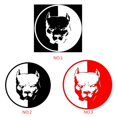 thumbnail image 2 of maskred Reflective Dog Sticker Motorcycle Decal 3D Stickers Wrap Replacement M Red, 2 of 6