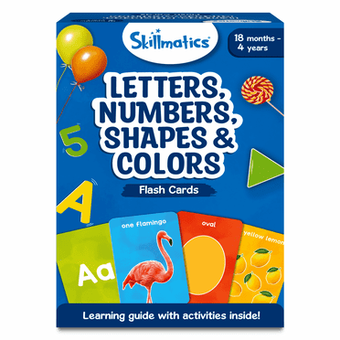 Skillmatics Thick Flash Cards for Toddlers - Letters, Numbers, Shapes & Colors, Montessori Toys, Preschool Learning Activities, Gifts for Kids Ages 1, 2, 3, 4 Years