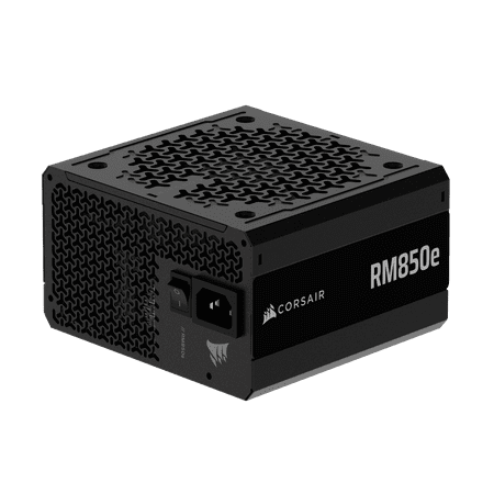 CORSAIR RM850e Fully Modular Low-Noise ATX Power Supply ATX 3.1 & PCIe 5.1 Compliant 105°C-Rated Capacitors Cybenetics Gold Efficiency
