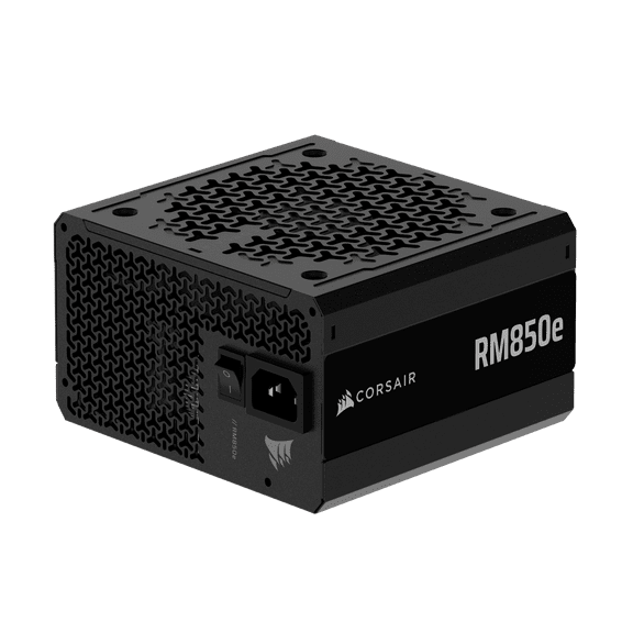 Open Box CORSAIR RM850e Fully Modular Low-Noise ATX Power Supply, ATX 3.1 & PCIe 5.1 Compliant, 105°C-Rated Capacitors, Cybenetics Gold Efficiency