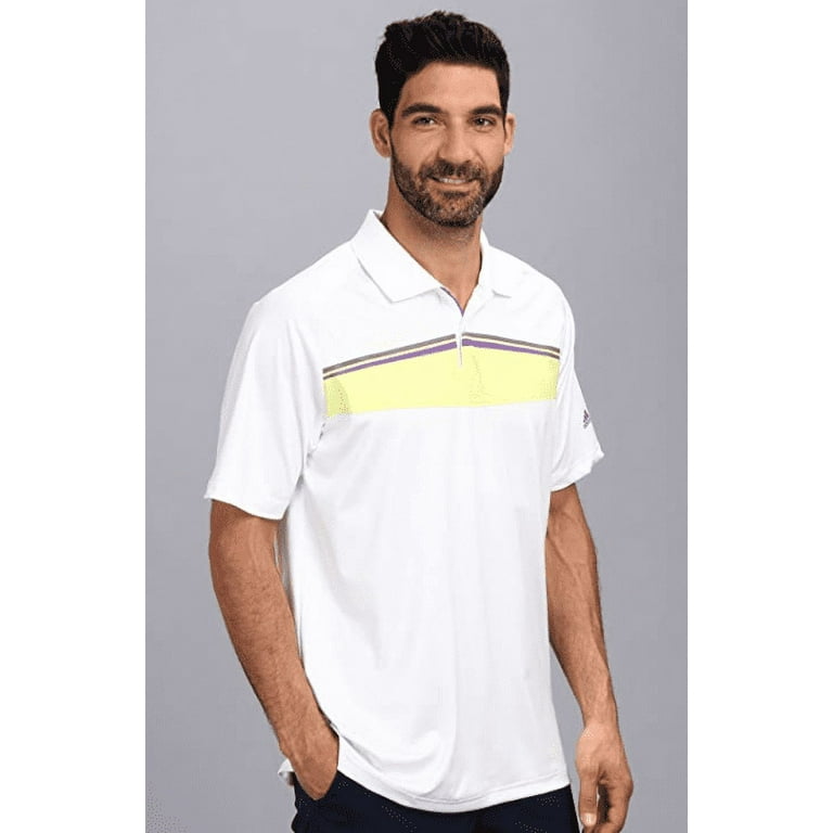 Adidas Golf Men s Puremotion Tour Climacool White Vivid Purple Lead Bahia Glow Geo Print Polo XL Walmart