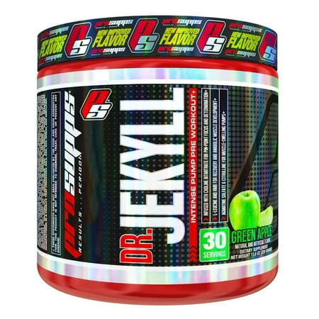 Pro Supps Dr. Jekyll Intense Pump Pre Workout Powder, Green Apple, 30 Servings