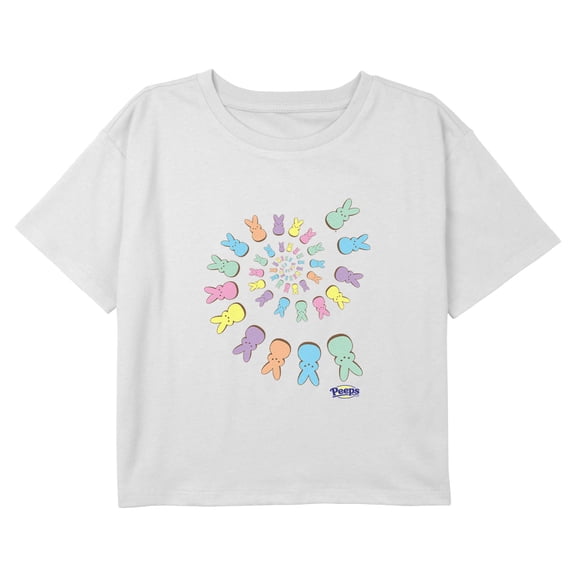 Girls Peeps Colorful Bunnies Spiral T Shirt