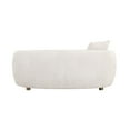 thumbnail image 4 of Pasargad Home Zarina Upholstered Modern Loveseat with 2 Pillows, Ivory, 4 of 8