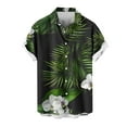 thumbnail image 5 of Awdenio Mens Summer Tops Hawaiian Shirt Short Sleeve Tropical Vacation Button Down Beach Floral Palm Shirts, 5 of 6