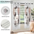 thumbnail image 3 of Yayeee Window Curtains Light Filtering 63"x52" Grommet Panel Pair Home Living Room Decor, White Mouse, 3 of 7
