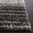 thumbnail image 3 of SAFAVIEH Berber Bijar Abstract Polyester Shag Area Rug, Grey/Dark Grey, 6' x 9', 3 of 11