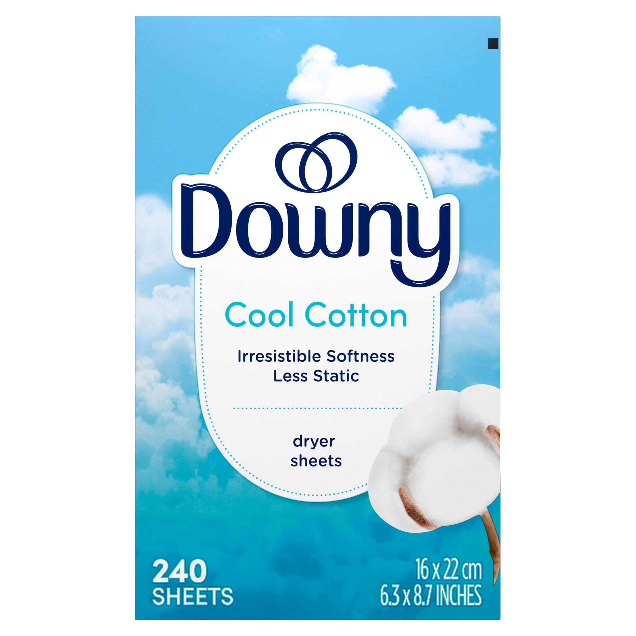 Downy Cool Cotton Fabric Softener Dryer Sheets, 240 Count photo 8