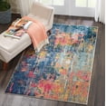 thumbnail image 6 of Nourison Celestial Abstract Blue/Yellow 3'11" x 5'11" Area Rug, (4x6), 6 of 7