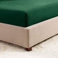 thumbnail image 3 of Extra Deep Pocket Fitted Sheet Elastic Corner Straps Fitted Sheets 18" - 21" King Size Hunter Green Color, 3 of 7