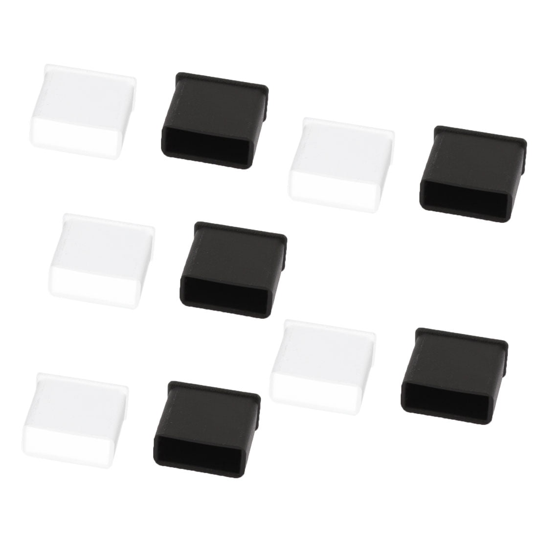 10Pcs Replacement USB Male Plug Caps Protect Cover Anti-dust Lids Silicone Black 