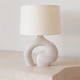 thumbnail image 4 of Lámpara de mesa Lámpara de noche Pantalla de tela simple Lámpara de noche Muestra de lámpara decorativa for habitación, 4 of 6