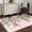 Red Pink White, variant on Area Rug for Living Room, Valentine's Day Non-Slip Indoor Large Carpet for Bedroom/Dining Room, Pink Red Roses Love Heart Eucalyptus Leaves Washable Low-Profile Floor Mat Runner Rugs - 3 x 5 Ft