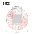 thumbnail image 6 of Balery Pink Marble Shower Caps, Double Layer Waterproof Shower Cap, Double Layers Reusable Shower Cap With Soft Comfortable For Long Thick Hair Soft Bath Shower Hair Caps, 6 of 9