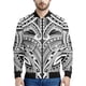thumbnail image 3 of Chaqueta con cremallera maorí en blanco y negro para hombres y niños, sudadera de gran tamaño con estampado 3D, chaquetas bomber de manga larga para primavera y otoño, 3 of 5