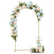 ATR ART to REAL 7.2ft Balloon Arch Stand,Metal Backdrop Stand,Wedding Arbors for Ceremony,Gold