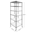 thumbnail image 4 of 6 Tier Corner Wire Shelving Unit, Adjustable Wire Shelf with Wheels, Metal Storage Shelves and Racks for Kitchen, Bathroom, Laundry, Pantry, Closet (27"D x 27"W x 71"H, Black), 4 of 9