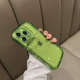 thumbnail image 1 of Soporte plegable Invisible para lente de cámara, funda de teléfono transparente para iPhone 13, 12, 11, 12Pro, 13Pro Max, cubierta trasera suave de caramelo Fivean unisex, 1 of 2