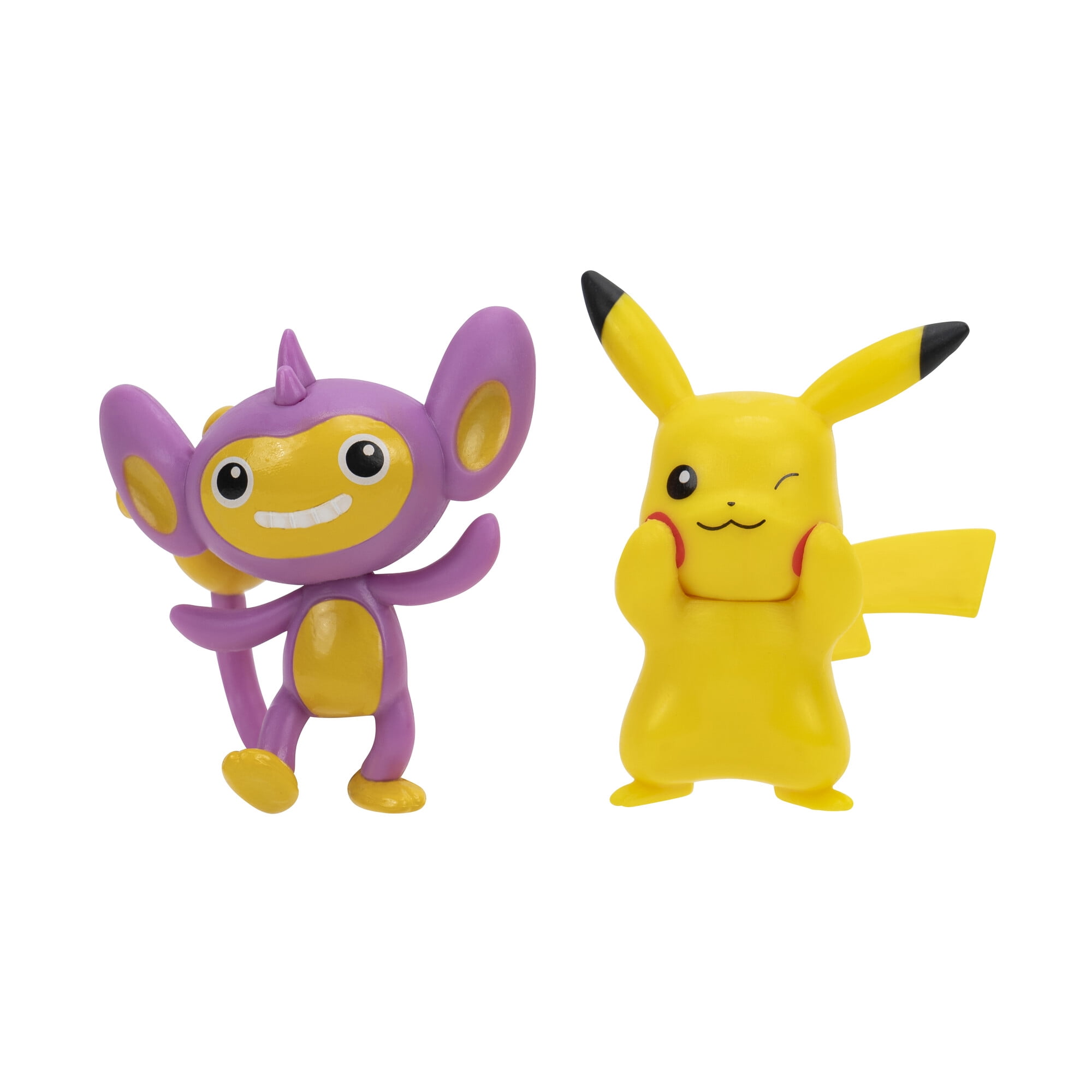 Pokemon Battle Figure 2 Pack - Features 2 inch Pikachu & Aipom Battle Figures