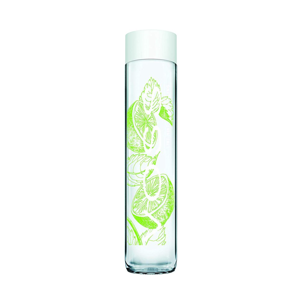 VOSS Artesian Sparkling Water, Lime Mint, 375 ml Glass Bottles (Pack of