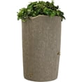 thumbnail image 1 of Good Ideas Impressions 90 Gal Bark Trunk Rain Saver Barrel, 2 Spigots, Sandstone, 1 of 4