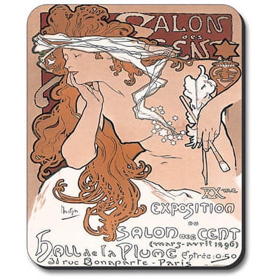 Art Plates Mouse Pad - Mucha: Salon