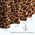 thumbnail image 6 of Brown and Black Leopard Print Shower Curtain 36"x72" ,Bathroom Decorative Shower Curtains Set with 12 Hooks,Modern Waterproof Washable Shower Curtain, 6 of 6