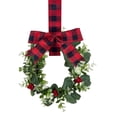 thumbnail image 2 of Mini Farmhouse Greenery Wreath for Cabinet and Front Door, Small Indoor Decorative Spring Wreath for Kitchen, Window and Home Decor, 2 of 8