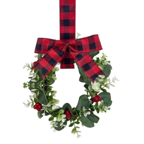 Under $10 Mini Cabinet Wreaths Decor, Small Kitchen Cabinet Wreaths, Farmhouse Front Door Wreath, Indoor Decorative Green Wreaths, Farmhouse Window Decor Wreath, Spring Home Greenery Wreath