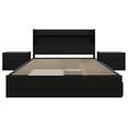 thumbnail image 2 of Nexera Harper Ensemble de Chambre Réversible 4 Pcs avec Rangement, Noir, Double, 2 of 6