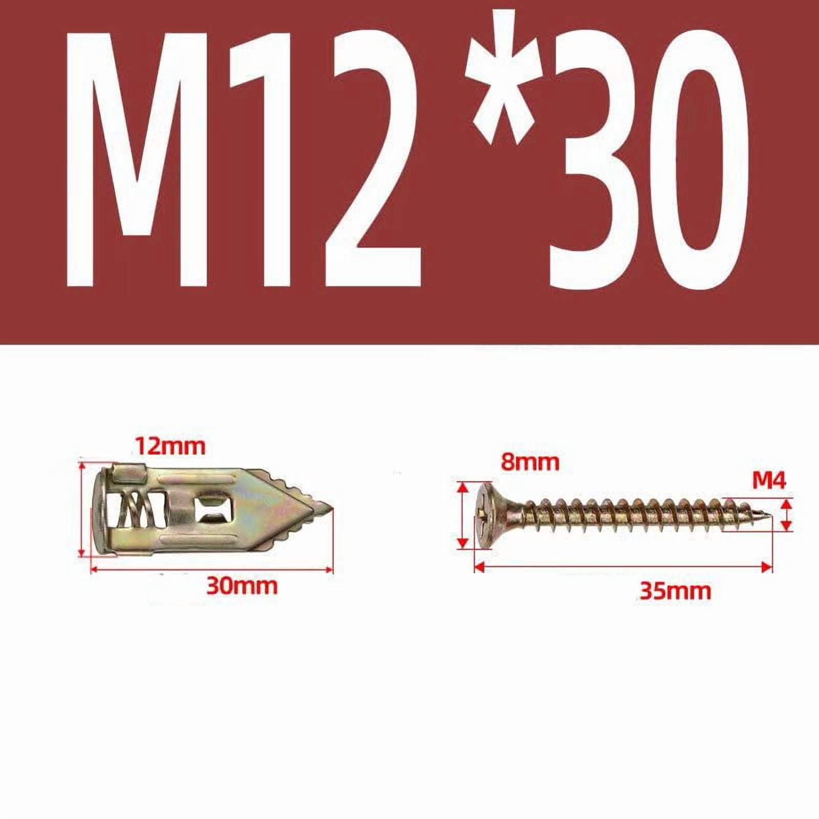 120pcs Self Drilling Drywall Anchors with Screws Kit, Zinc Plated Steel Ancors and Screws for Heavy Duty Cabinets, Shelves, Furniture, No Need to Drill Holes in Wall (3 Sizes)