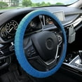 thumbnail image 3 of FH Group Soft Silicone Steering Wheel Cover with Textured Pattern and Anti-Slip Grip Design, UV-Resistant, Easy Installation, Durable, Waterproof & Odorless, Universal Fits 14.5" - 15.5" - Blue, 3 of 4