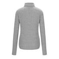 thumbnail image 6 of UTSJKR Women's Long Sleeve Mock Turtleneck Tops Ribbed Shirts Fleece Soft Thermal Undershirts Tee Casual Solid Pullover Gray S, 6 of 9