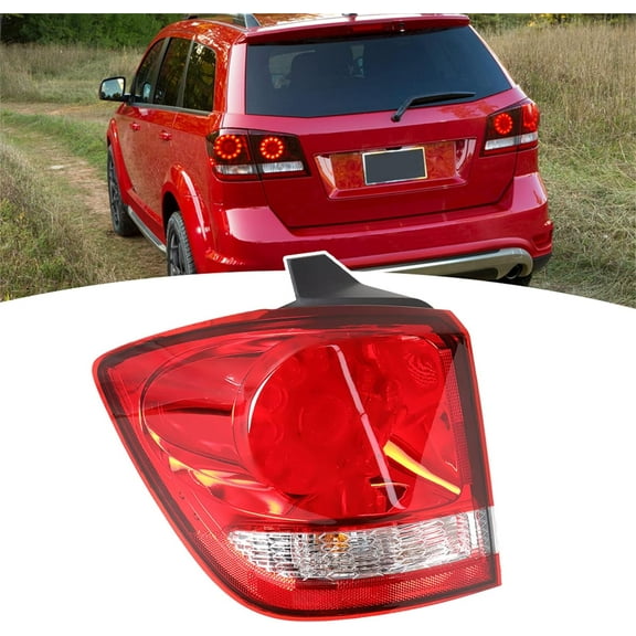 Genrics Outer Rear Brake LED Tail Light Assembly Replacement for 2011-2019 Journey Driver Side Tail Lamp 68078465AD CH2804105C