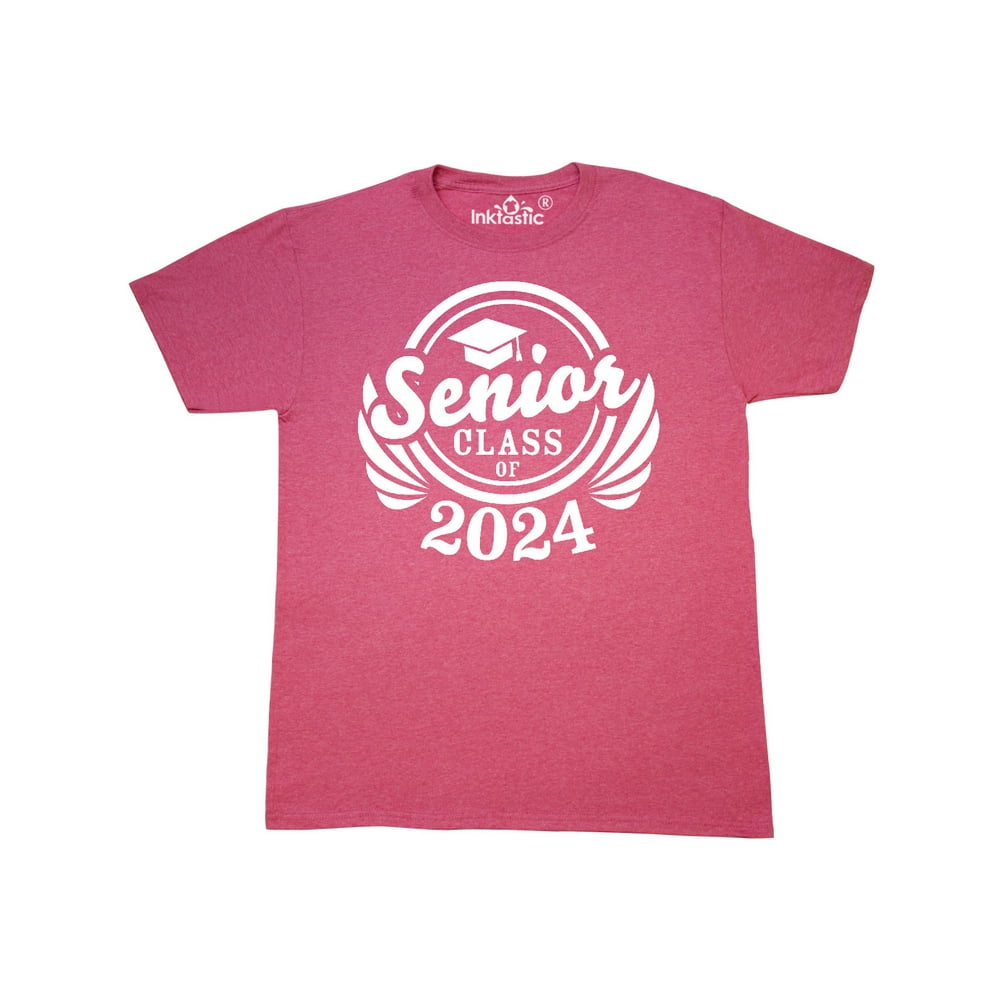 INKtastic Senior Class of 2024 in White with Graduation Cap TShirt