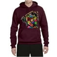 thumbnail image 3 of Dean Russo The Only Person Dog Lover Unisex Graphic Hoodie Sweatshirt, Maroon, Small, 3 of 6