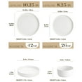 thumbnail image 4 of Vancasso 16pcs Ceramic Dinnerware Sets, Poreclain Plates w/Bowls, Service for 4, Oven & Dishwasher Safe, White, 4 of 8