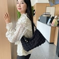 thumbnail image 6 of Multi-Color Tote Bag 11.81x7.09x3.94in Polyester Versatile Shoulder Purse White Black Pink Purple Green Light Blue Casual Crossbody Everyday Bag Adjustable Strap Bag Spacious Handbag​, 6 of 6
