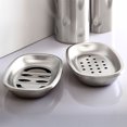 thumbnail image 3 of Stainless Steel Soap Dish with Double Layer Draining Tray for Bathroom Kitchen Silver Oval Dot, 3 of 10