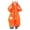 Orange, variant on IROINNID Kids One-Piece Waterproof Windbreaker Hooded Button Quick Dry Raincoat
