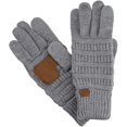 thumbnail image 1 of Unisex Cable Knit Inner Lined Anti-Slip Touchscreen Texting Gloves, 1 of 3