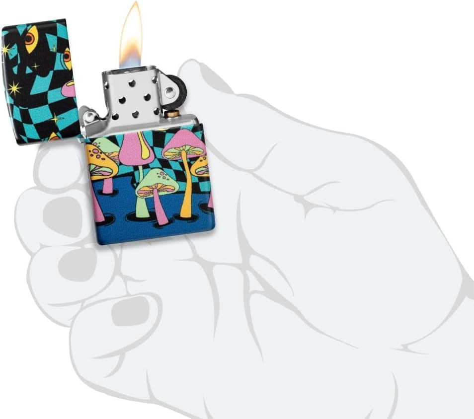 Zippo - Customized Message on Mushroom Party Glow in The Dark Pocket 46564